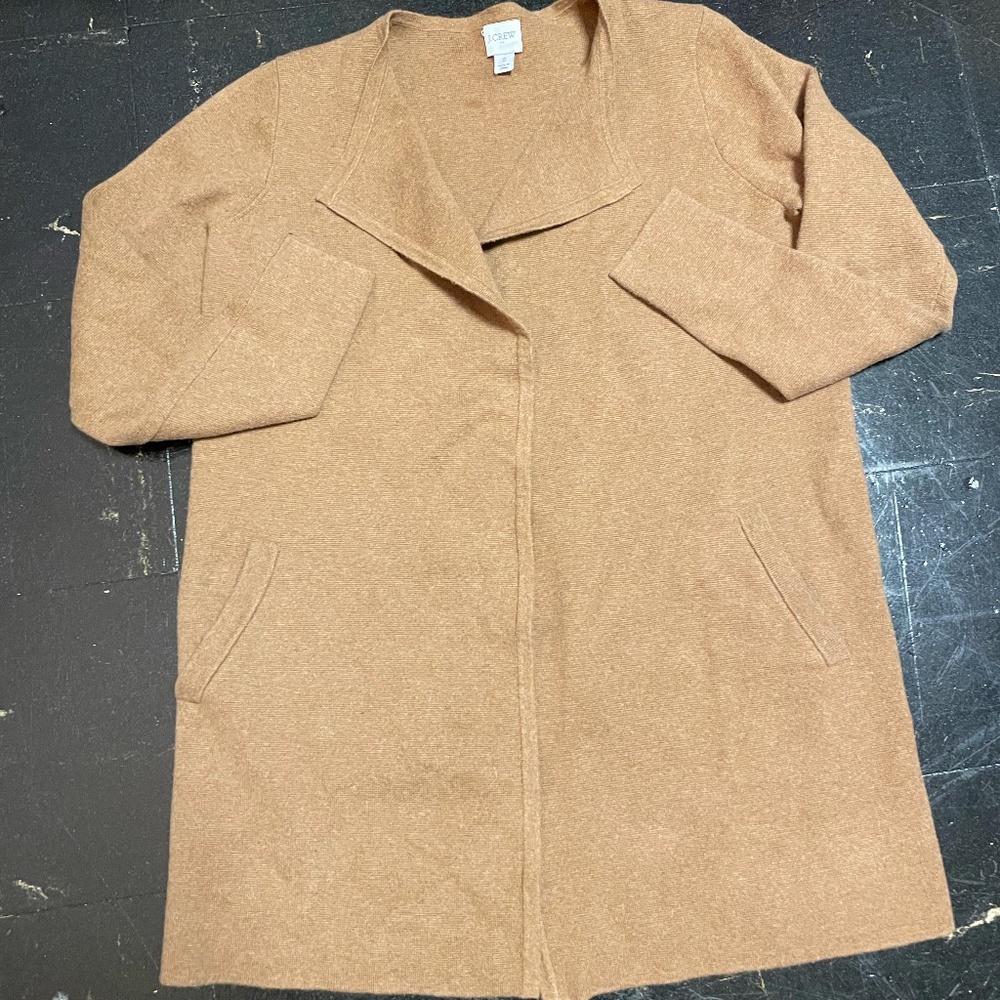 JCrew Juliette collarless sweater-blazer